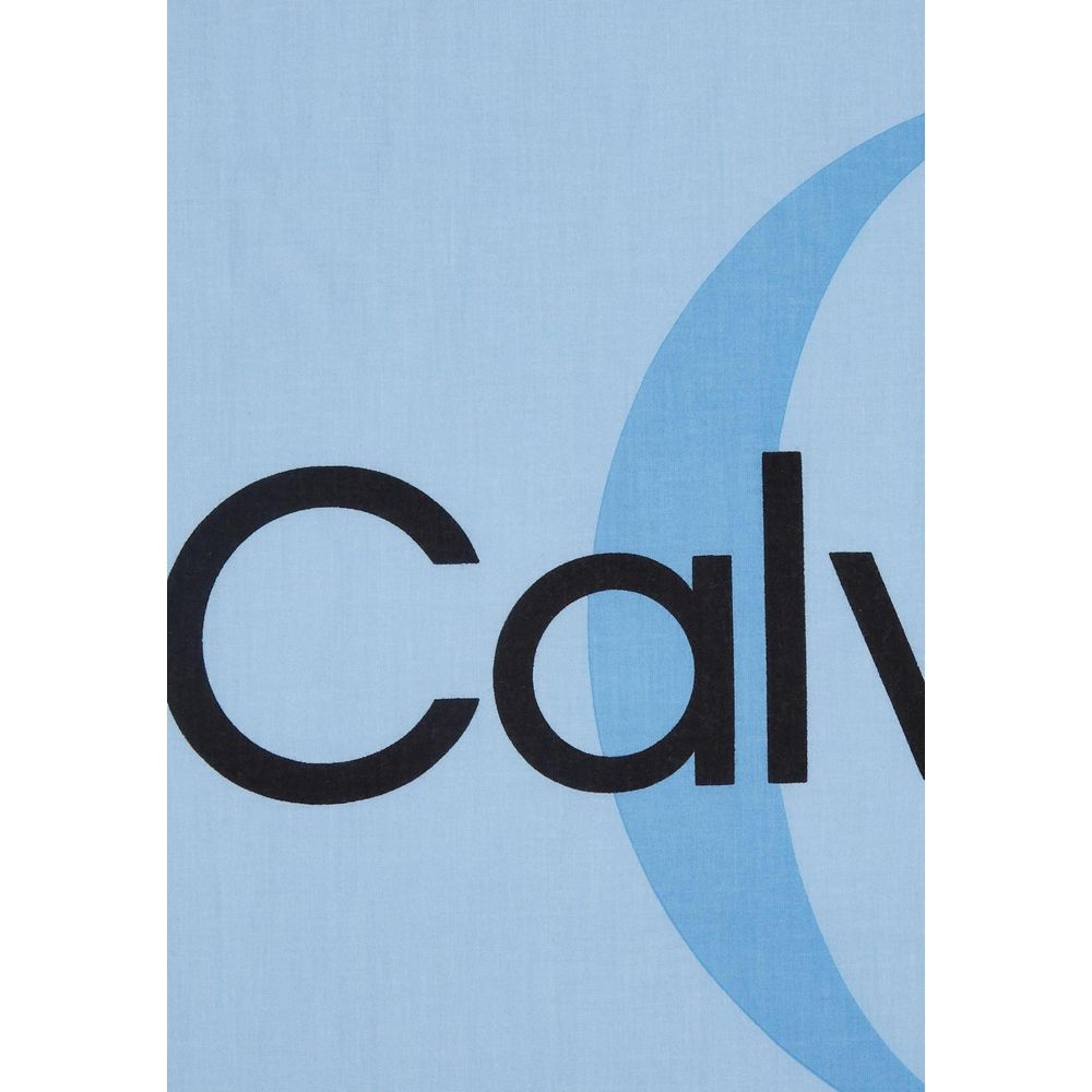 Calvin Klein Jeans – Blauer Schal aus Bio-Baumwolle