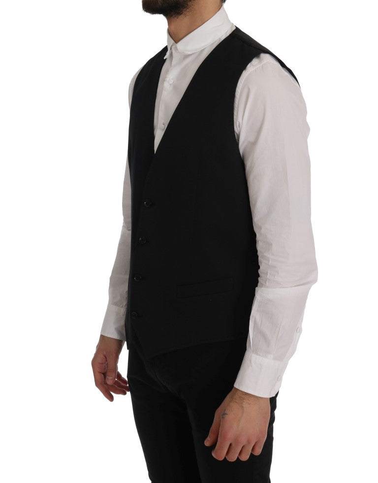 Dolce & Gabbana Schwarze STAFF-Baumwollweste