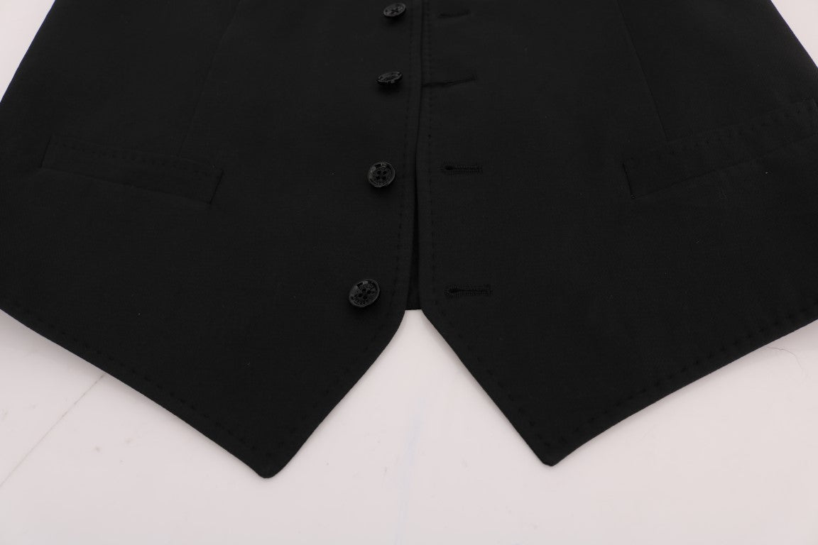 Dolce & Gabbana Schwarze STAFF-Baumwollweste