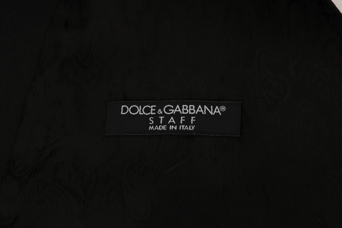Dolce & Gabbana Schwarze STAFF-Baumwollweste