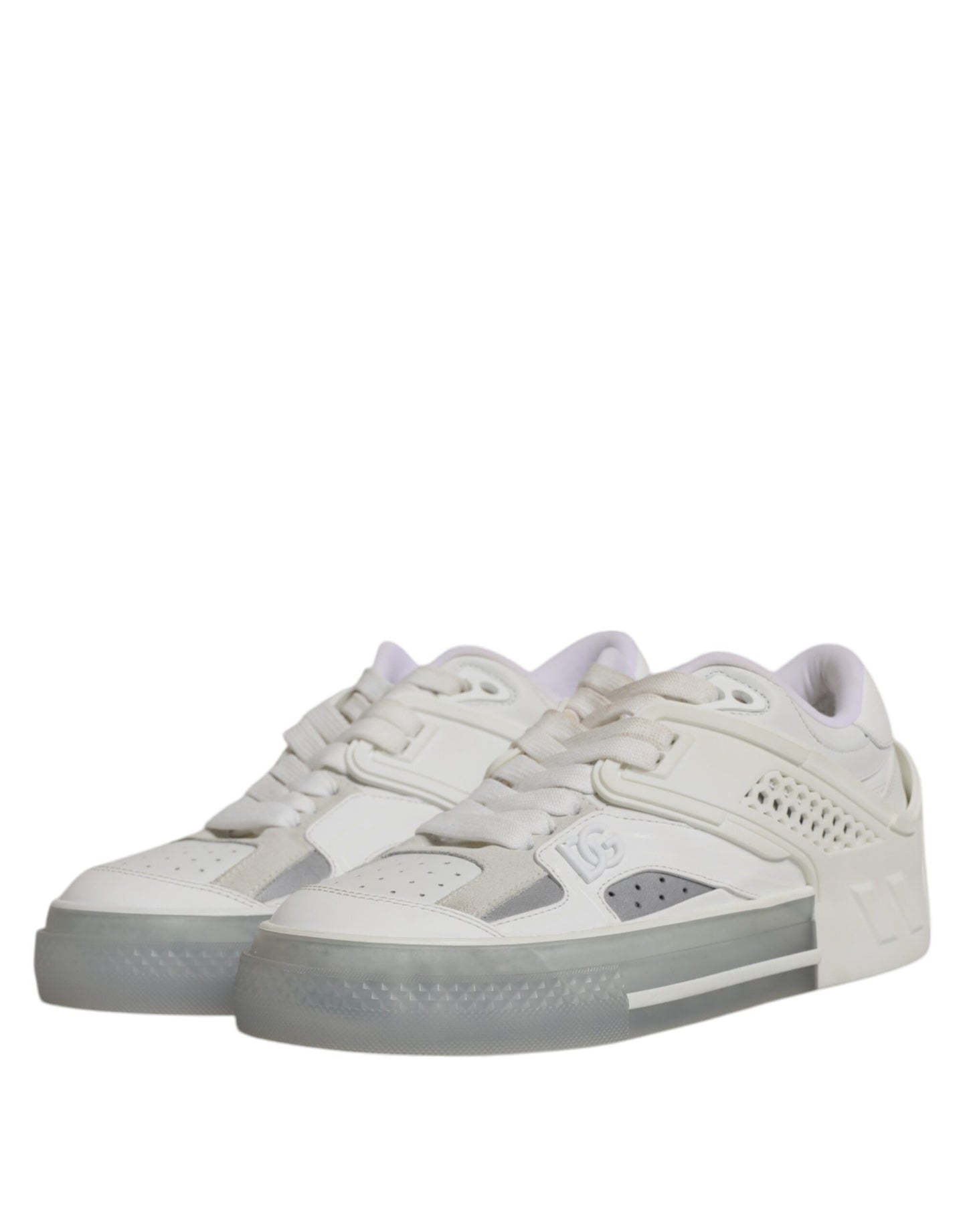 Dolce & Gabbana – Weiße DG-Logo-Sneakers „Custom 2.Zero“