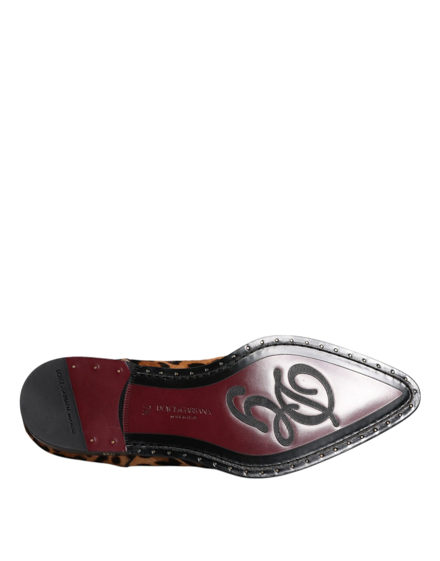 Dolce & Gabbana – Braune Derby-Schuhe mit Leopardenmuster für formelle Herren