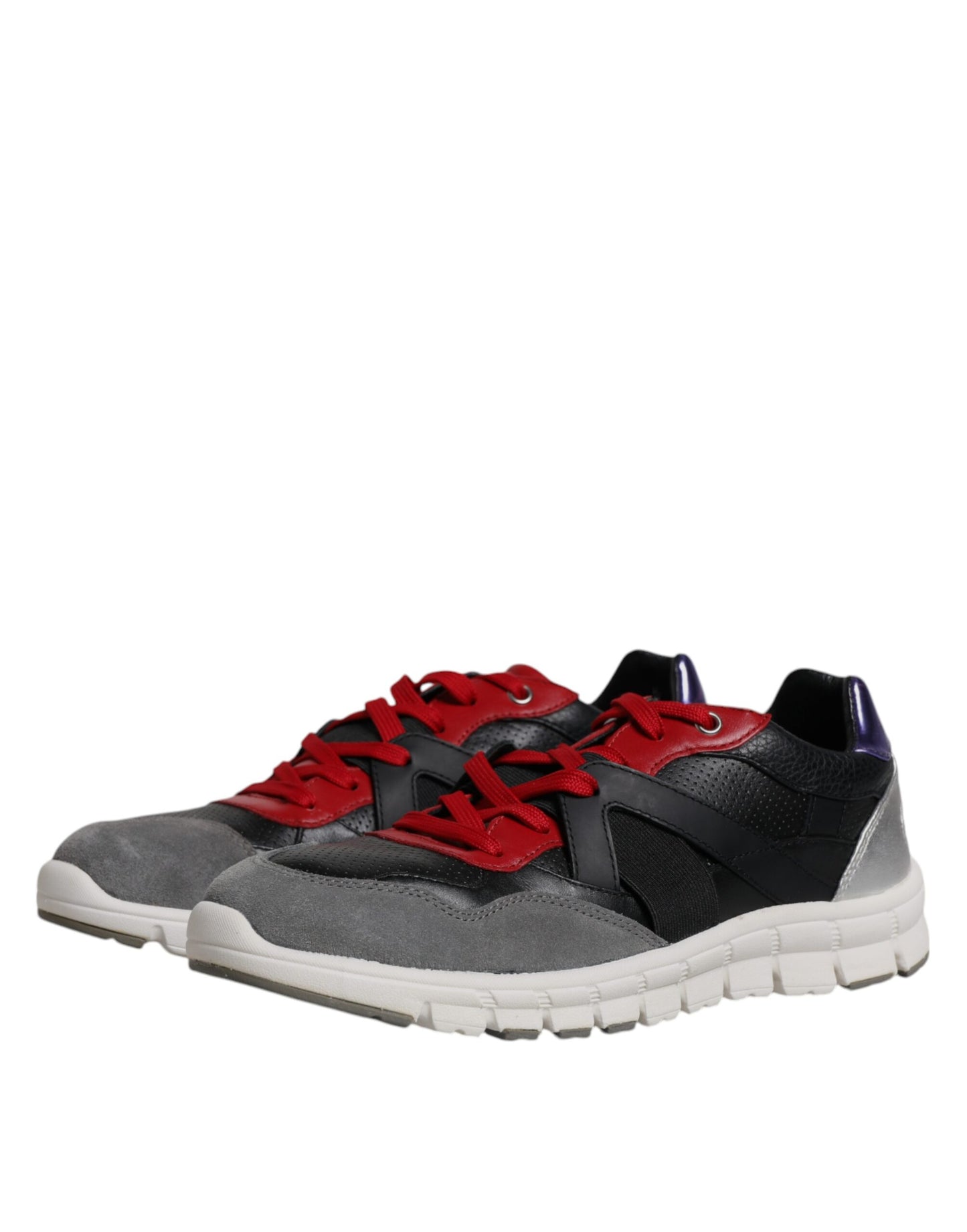Dolce & Gabbana Mehrfarbige Low-Top-Sneakers aus Wildleder