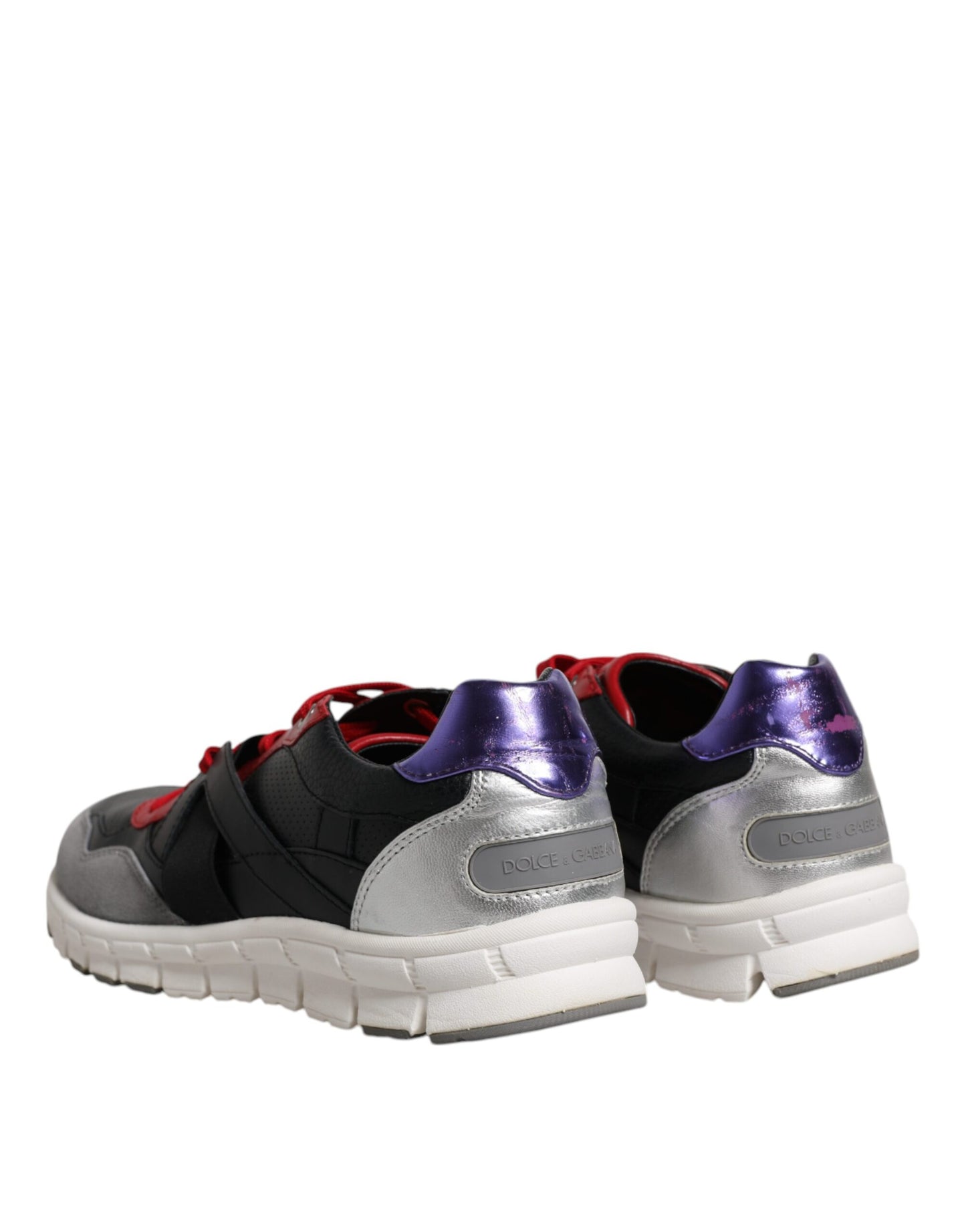 Dolce & Gabbana Mehrfarbige Low-Top-Sneakers aus Wildleder