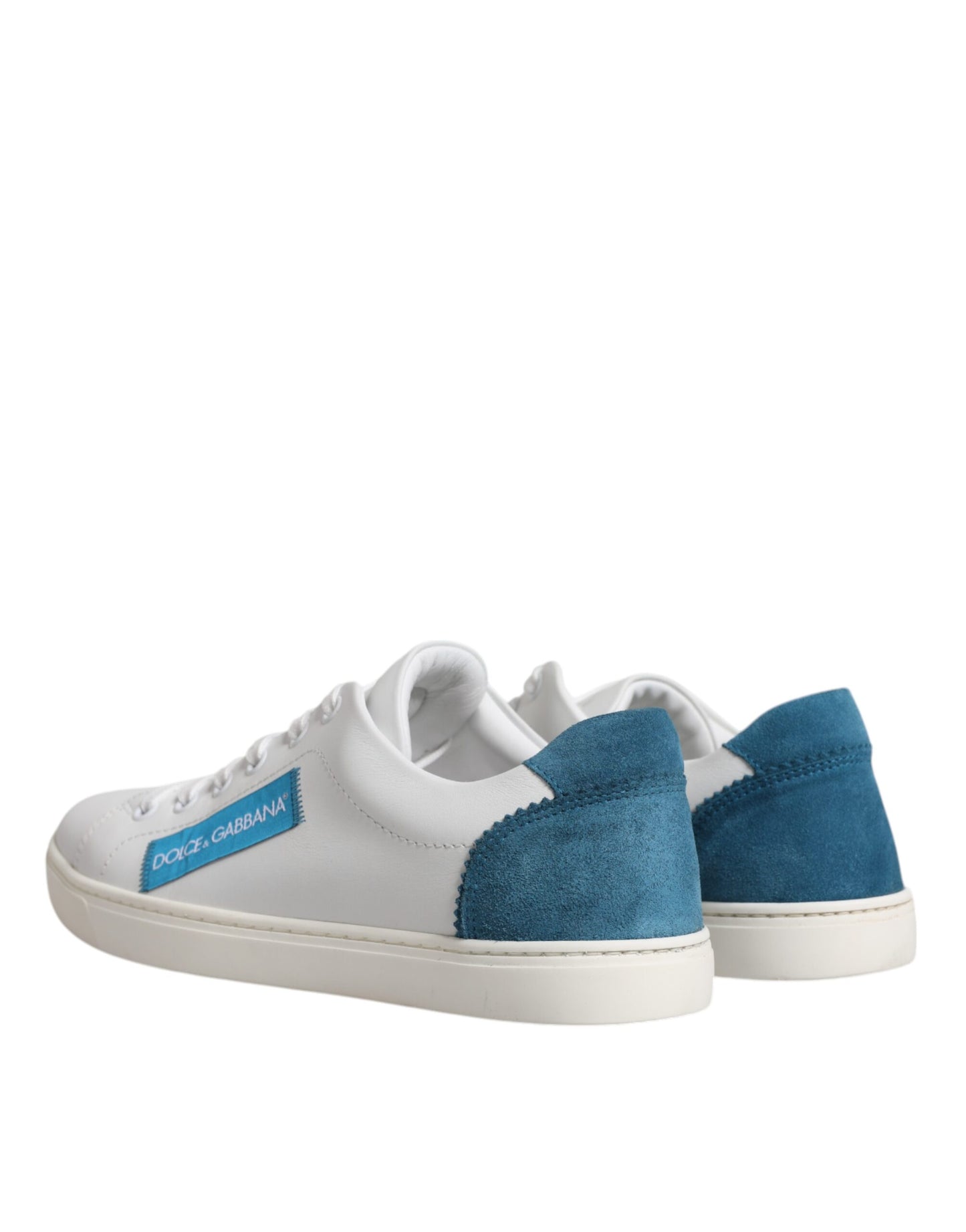 Dolce & Gabbana – Weiße London-Sneakers aus Kalbsleder