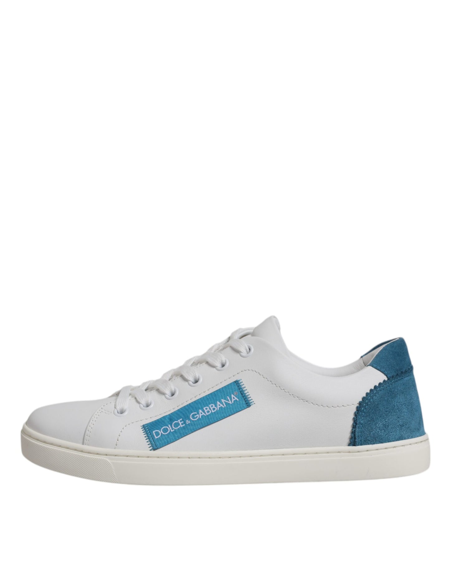 Dolce & Gabbana – Weiße London-Sneakers aus Kalbsleder