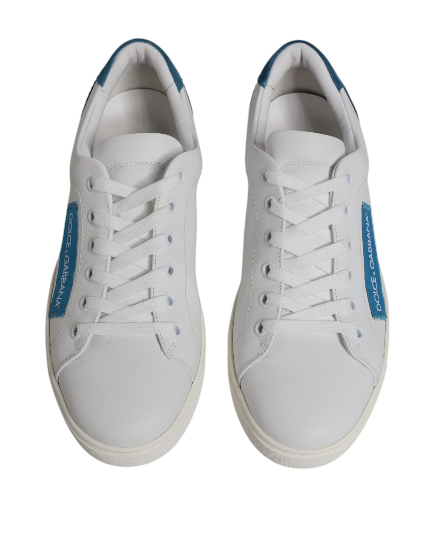 Dolce & Gabbana – Weiße London-Sneakers aus Kalbsleder
