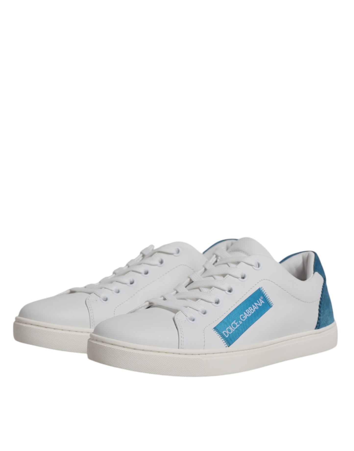 Dolce & Gabbana – Weiße London-Sneakers aus Kalbsleder