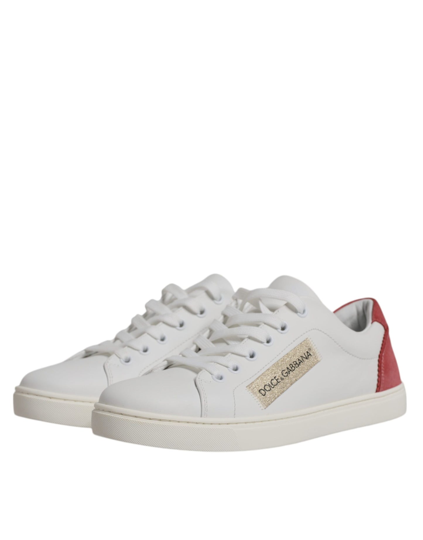 Dolce & Gabbana – Weiße London-Sneakers aus Kalbsleder