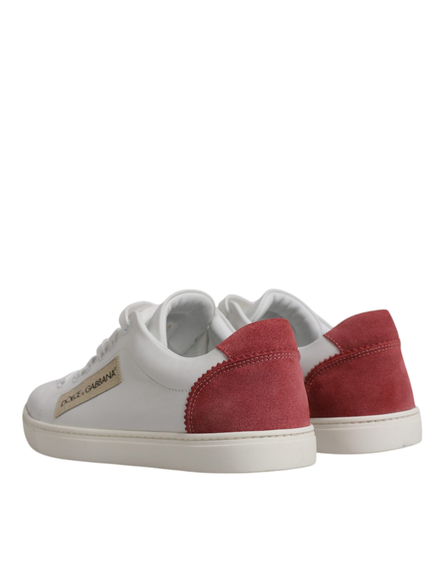 Dolce & Gabbana – Weiße London-Sneakers aus Kalbsleder