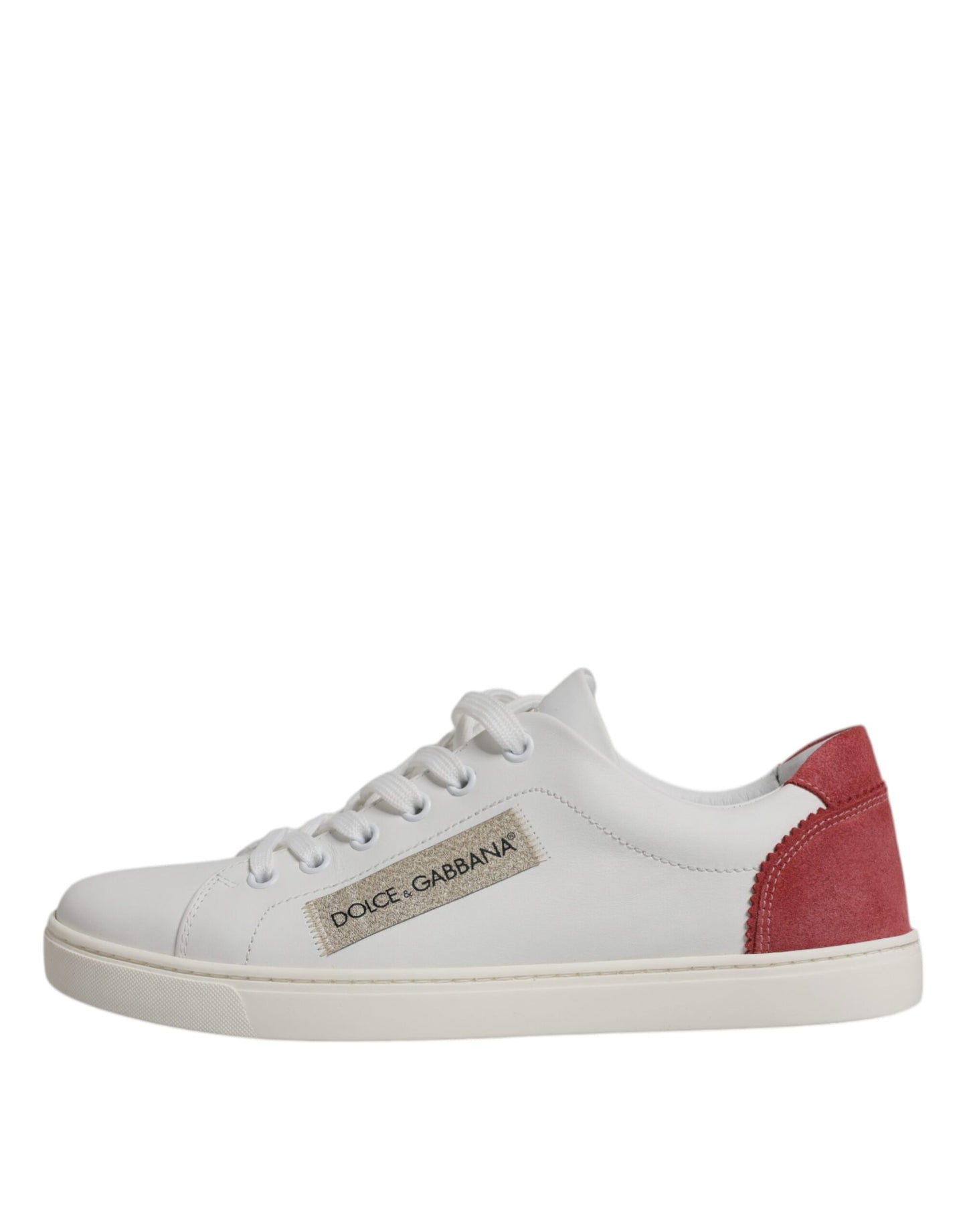 Dolce & Gabbana – Weiße London-Sneakers aus Kalbsleder