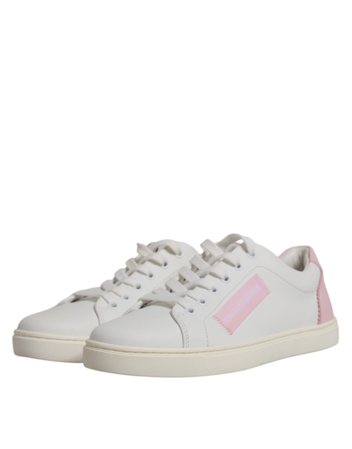 Dolce & Gabbana – Weiße, klassische Sneakers aus Kalbsleder