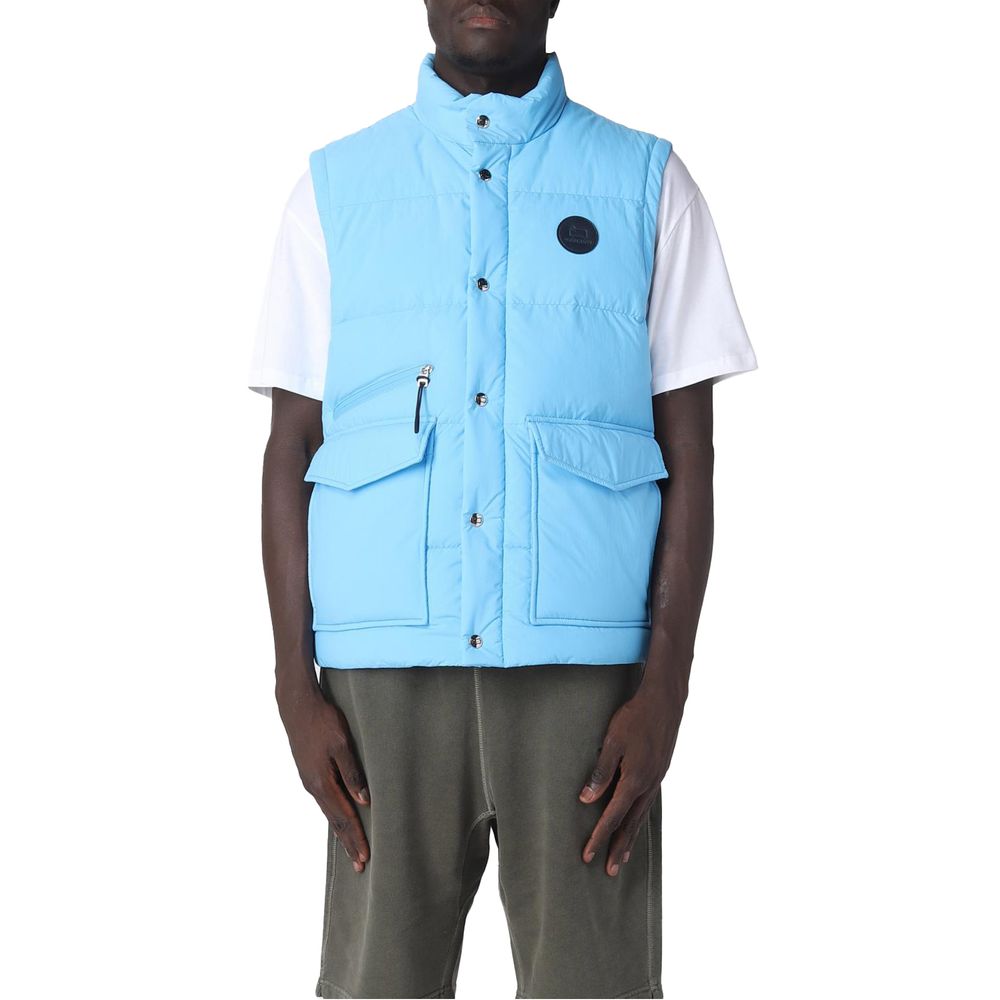 Woolrich Hellblaue Polyester Herren Weste