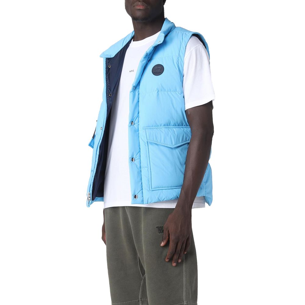 Woolrich Hellblaue Polyester Herren Weste