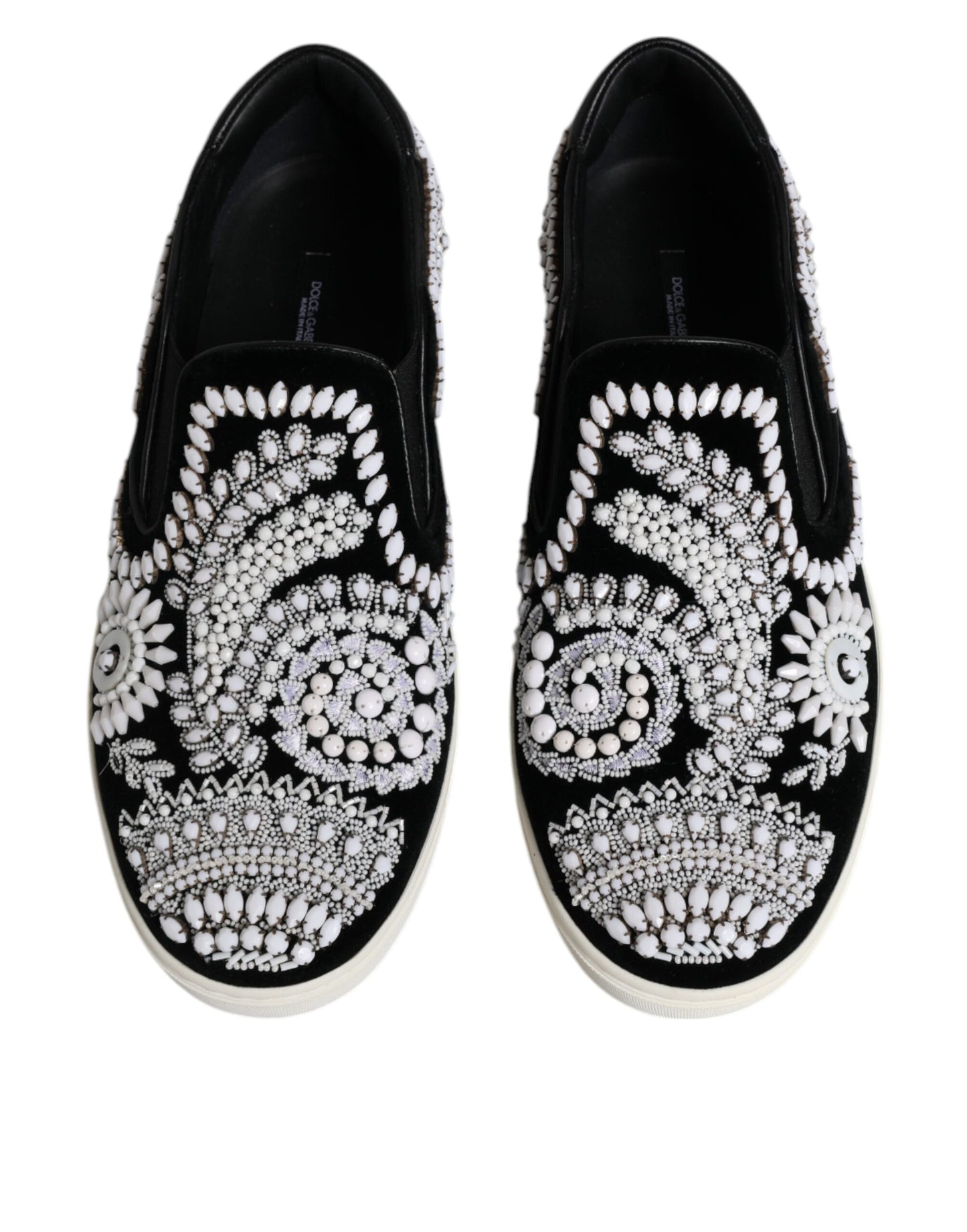 Dolce & Gabbana – London – Schwarze Slipper für Herren mit Verzierung