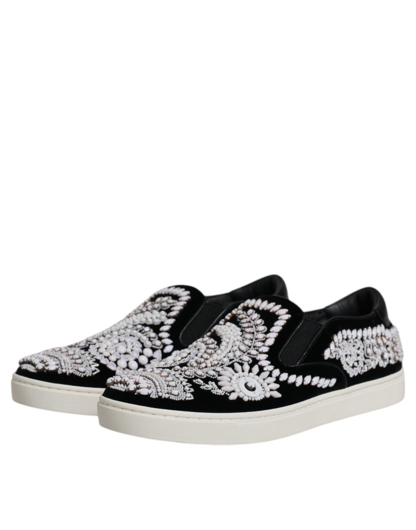 Dolce & Gabbana – London – Schwarze Slipper für Herren mit Verzierung