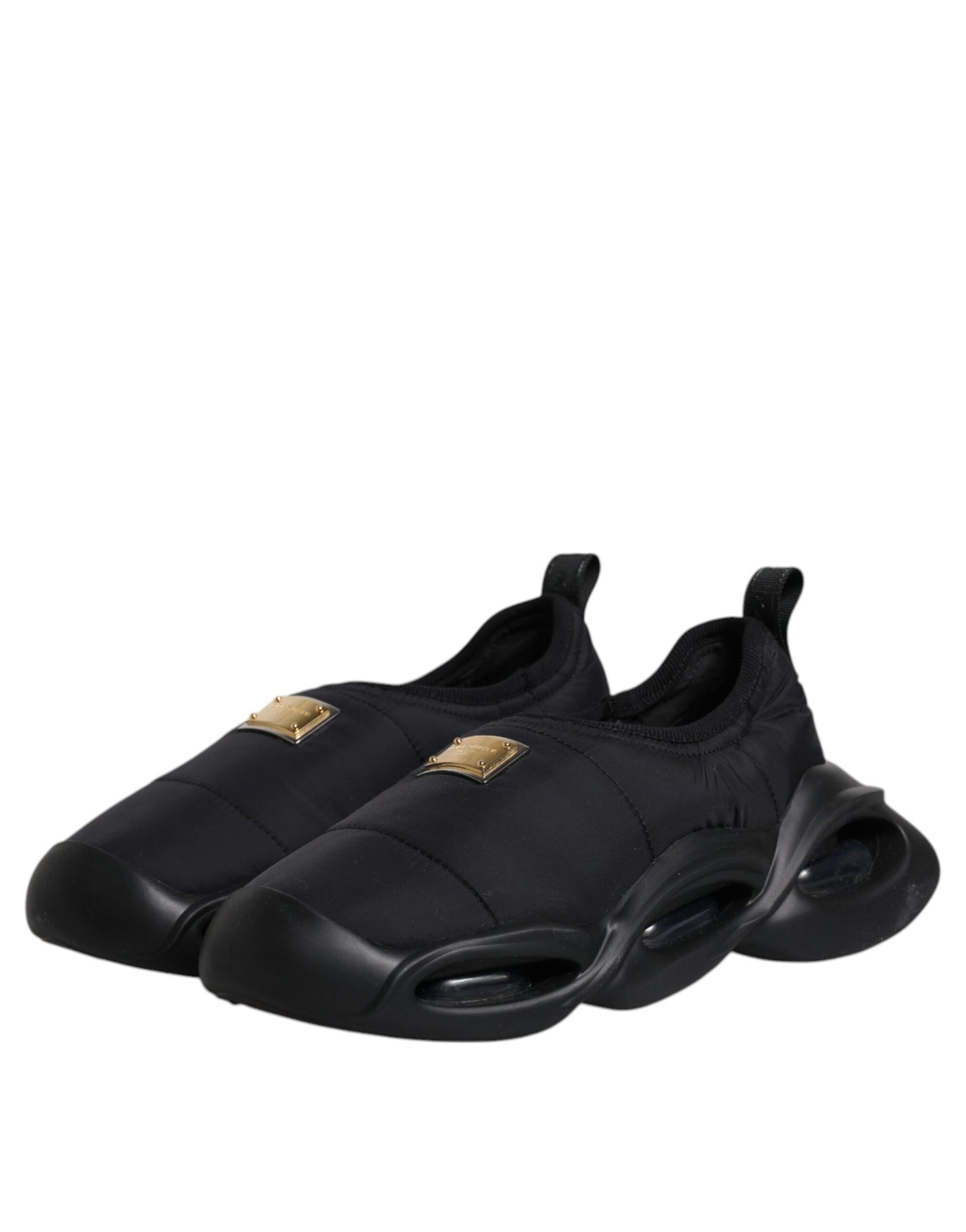Dolce & Gabbana – Schwarze Slip-On-Wave-Low-Top-Sneakers für Herren