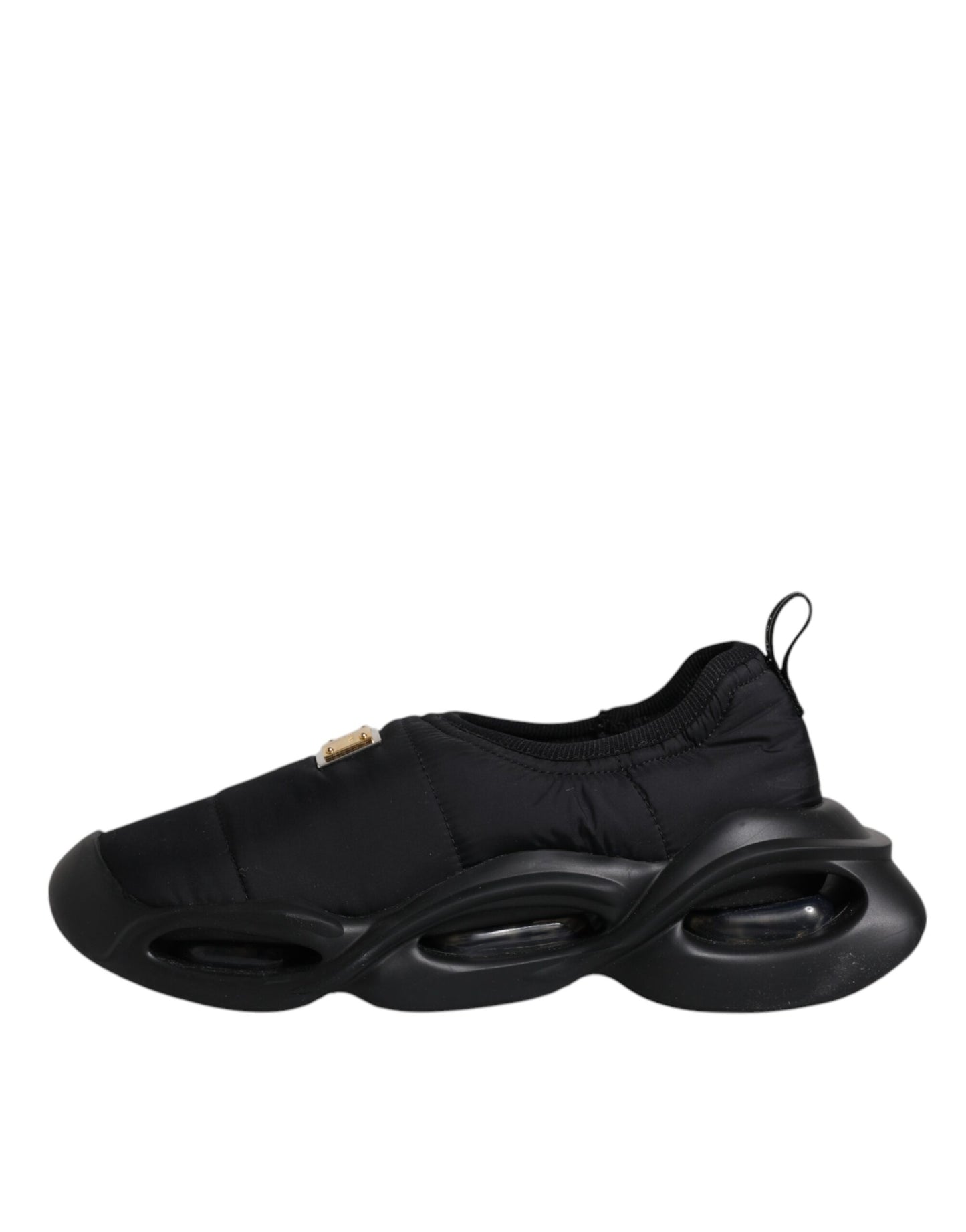 Dolce & Gabbana – Schwarze Slip-On-Wave-Low-Top-Sneakers für Herren