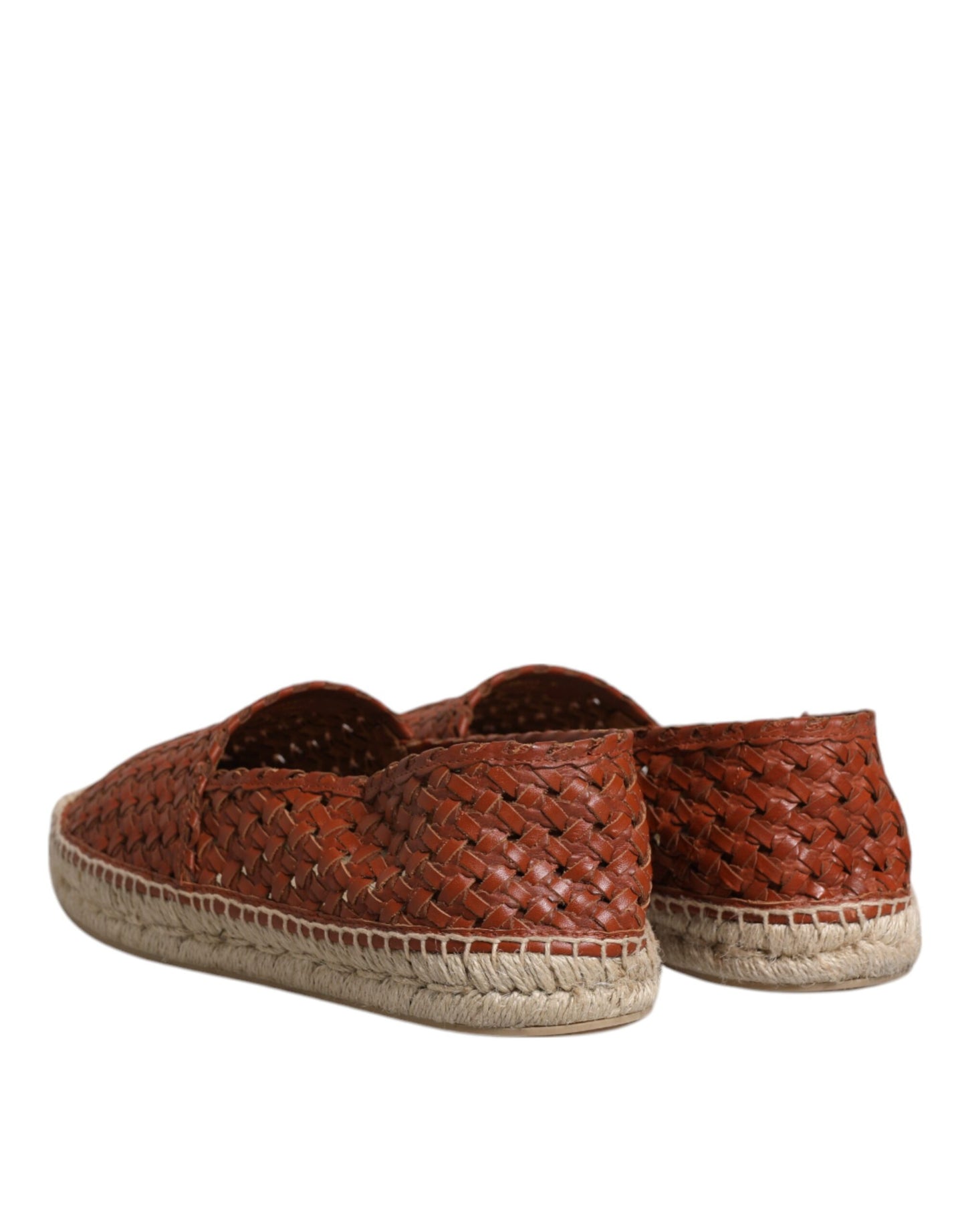 Dolce & Gabbana Kastanienbraune Espadrilles aus gewebtem Leder für Herren