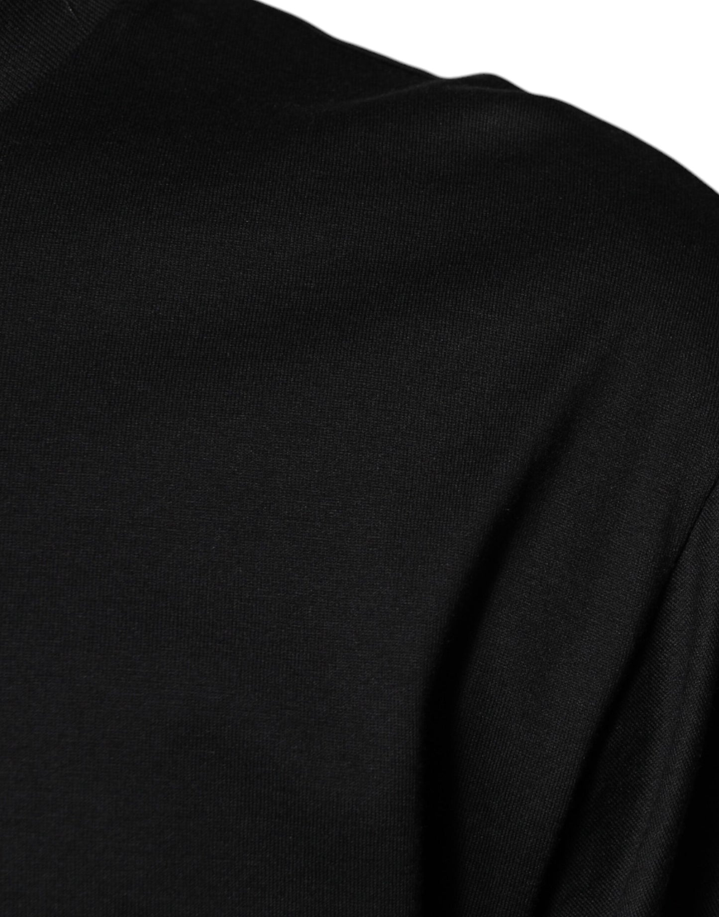 Dolce & Gabbana – Schwarzes T-Shirt aus Baumwolle mit Rundhalsausschnitt und kurzen Ärmeln