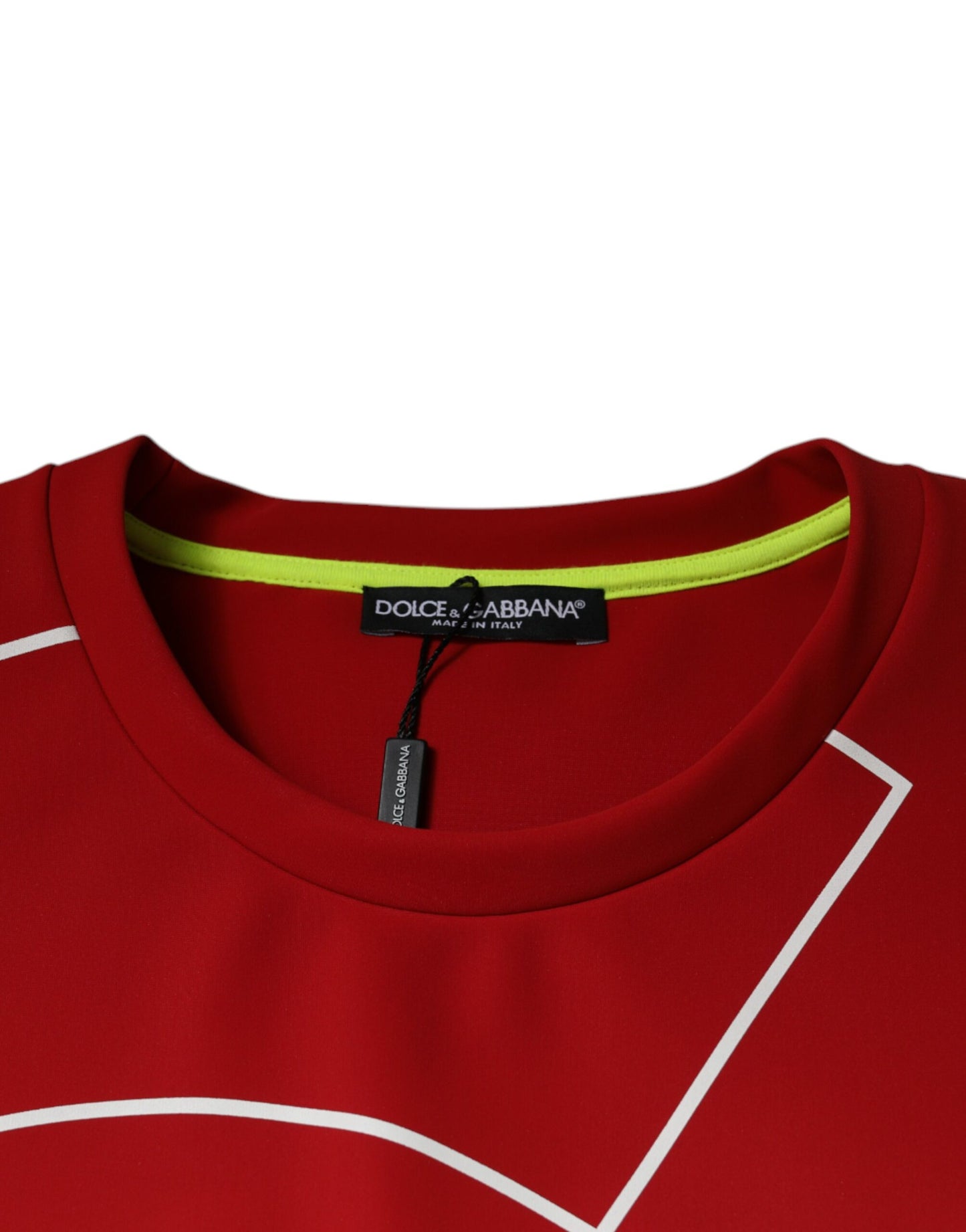 Dolce & Gabbana Mehrfarbiges Logo-Baumwoll-T-Shirt mit Rundhalsausschnitt für Herren