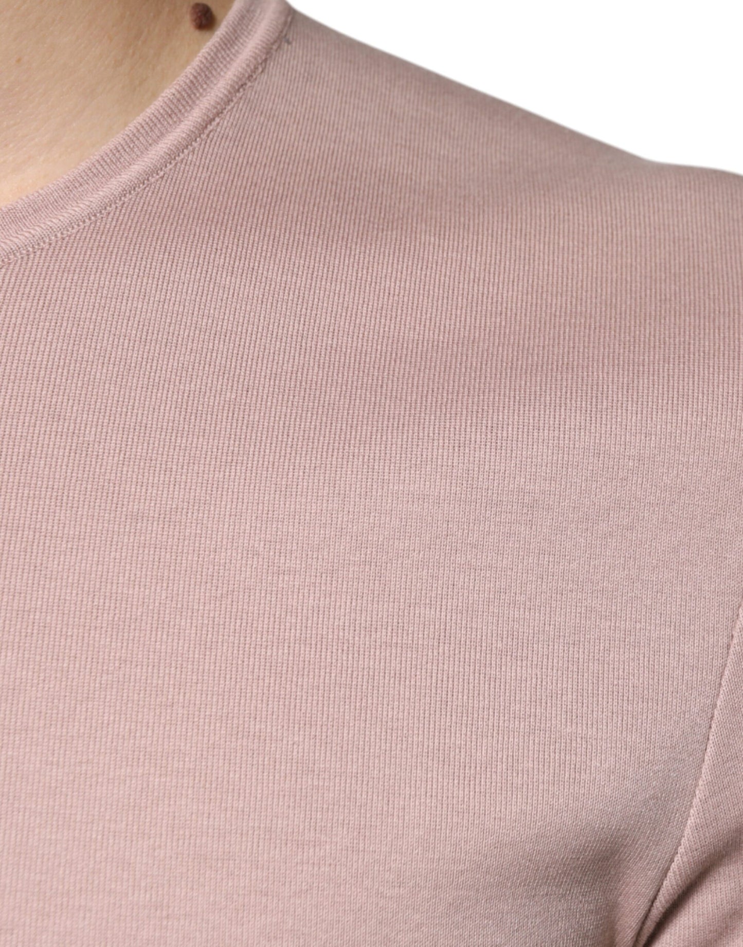 Dolce & Gabbana – Braunes T-Shirt aus Baumwolle mit kurzen Ärmeln und Rundhalsausschnitt