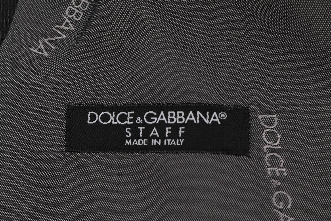 Dolce & Gabbana Graue STAFF-Weste aus Baumwoll-Rayon