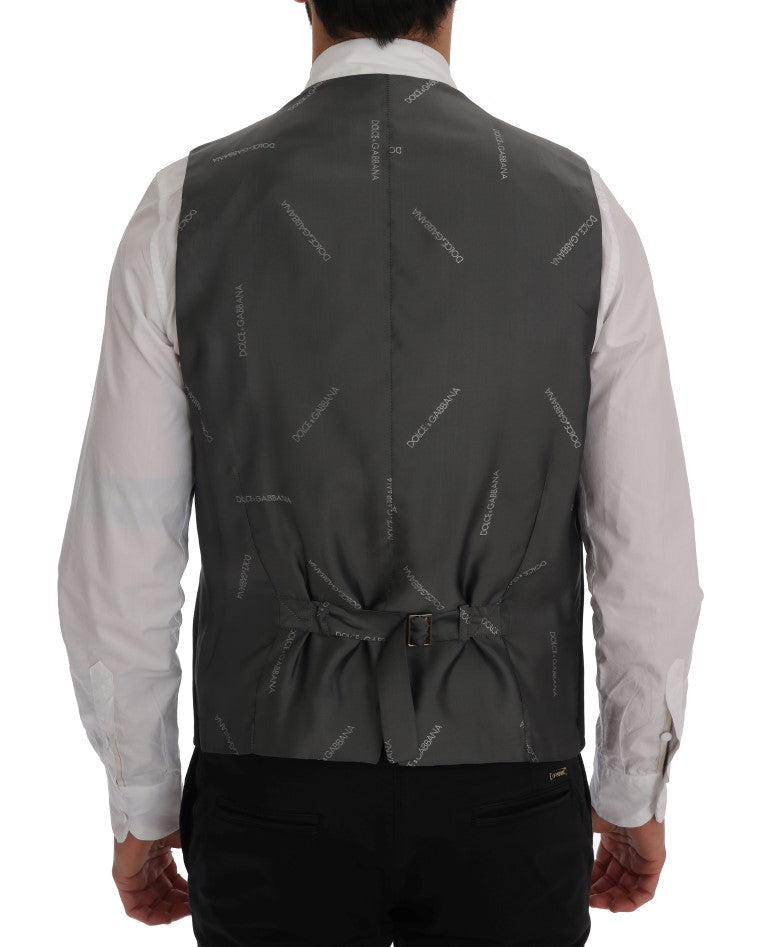 Dolce & Gabbana Schwarze STAFF-Weste aus Baumwoll-Rayon
