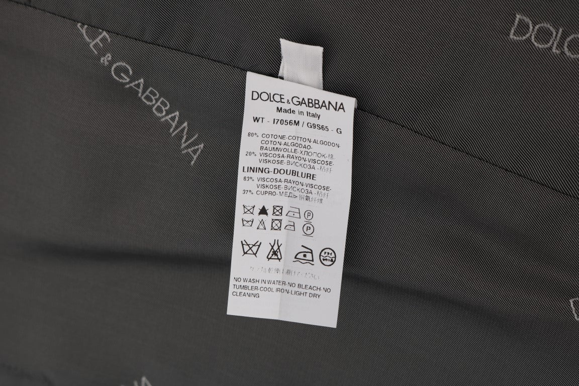Dolce & Gabbana Graue STAFF-Weste aus Baumwoll-Rayon