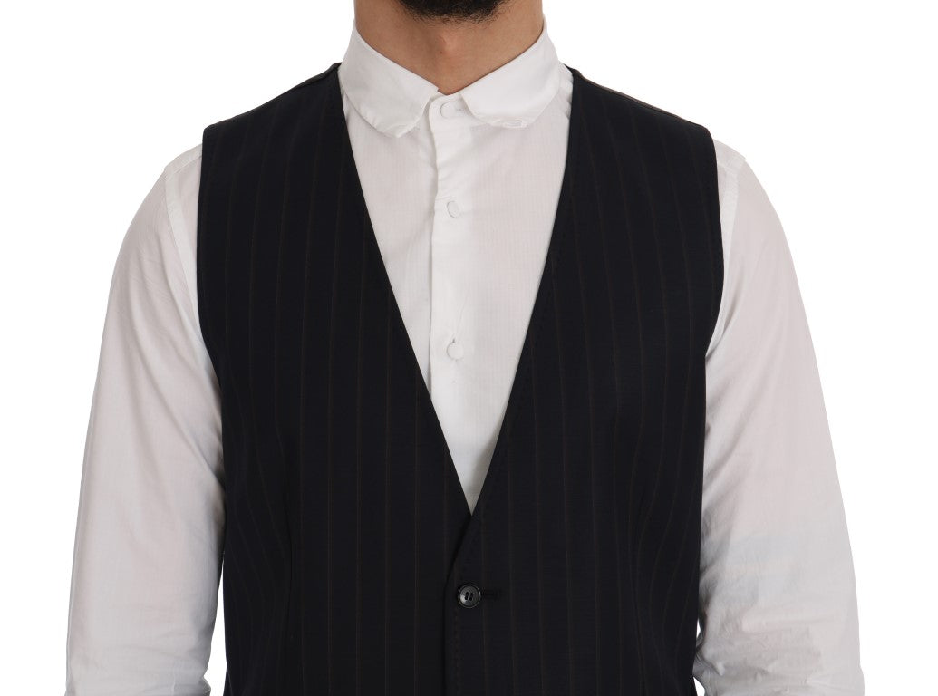 Dolce & Gabbana – Blaue Wollstretch-Strickjacke
