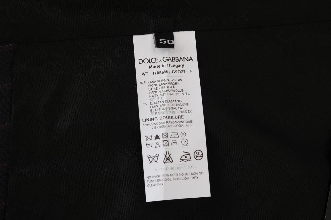 Dolce & Gabbana – Blaue Wollstretch-Strickjacke