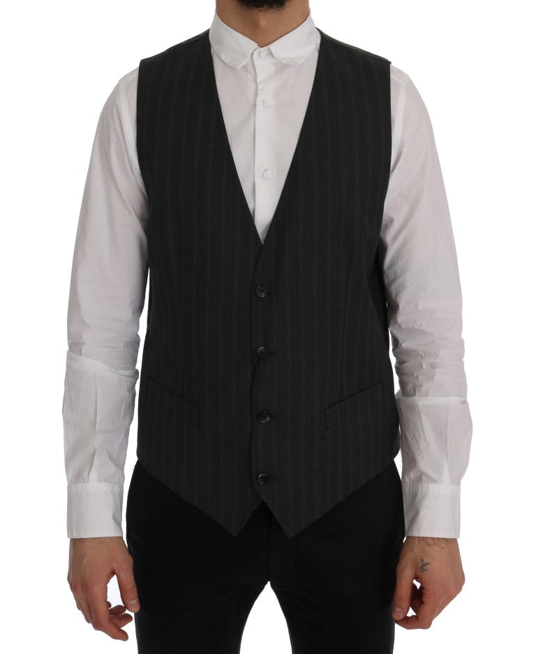 Dolce & Gabbana Grauer STAFF Wollstretch-Cardigan