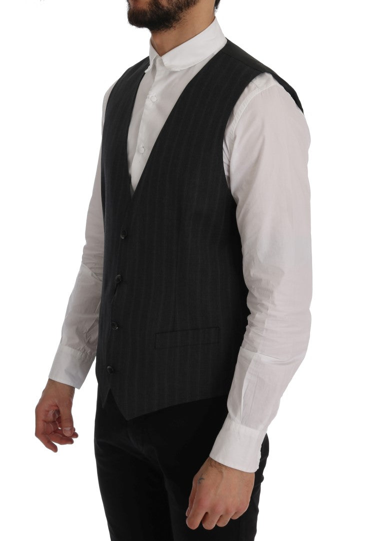 Dolce & Gabbana Grauer STAFF Wollstretch-Cardigan