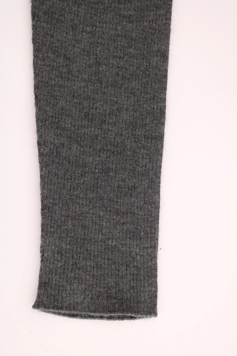 Dolce & Gabbana Graue Kaschmir-Stretch-Strumpfhose