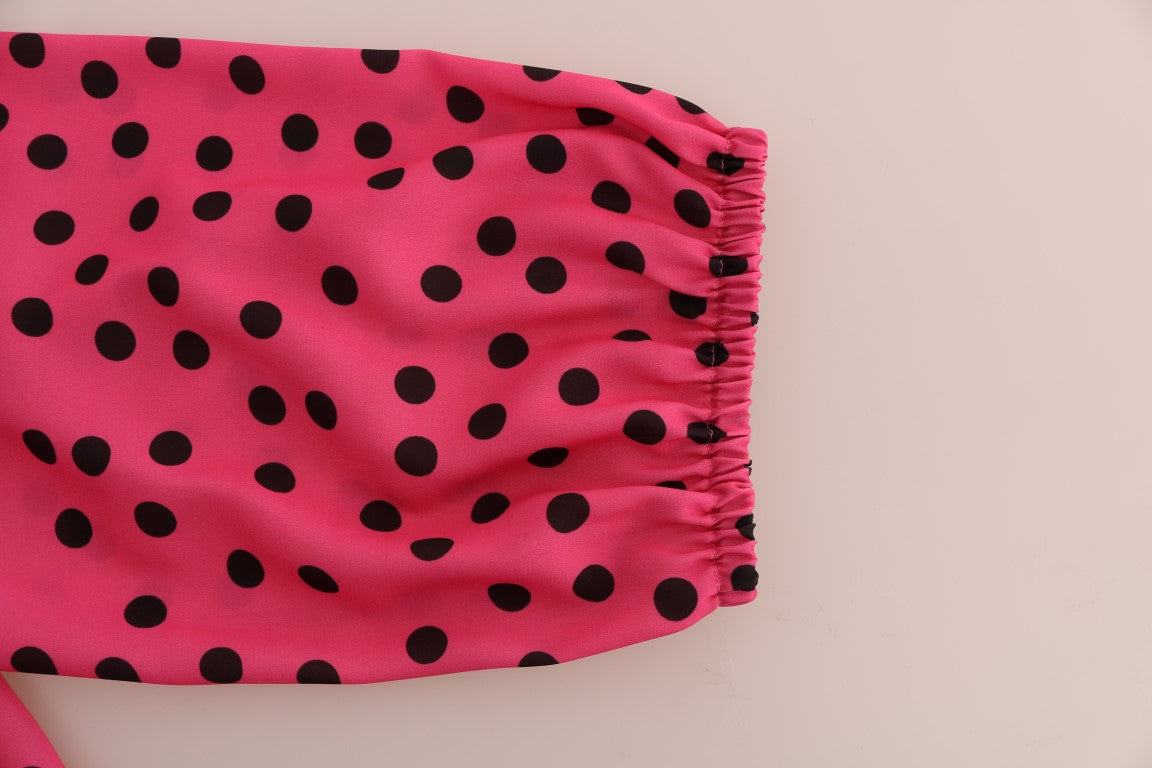 Dolce & Gabbana – Seidenbluse mit rosa Punkten