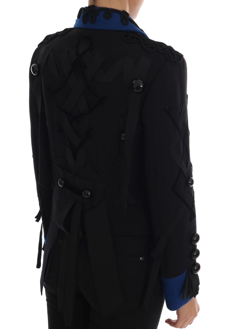 Dolce & Gabbana – Schwarze Trenchcoatjacke aus Wolle