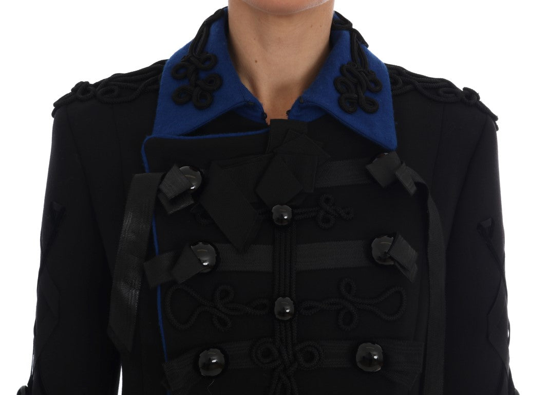 Dolce & Gabbana – Schwarze Trenchcoatjacke aus Wolle