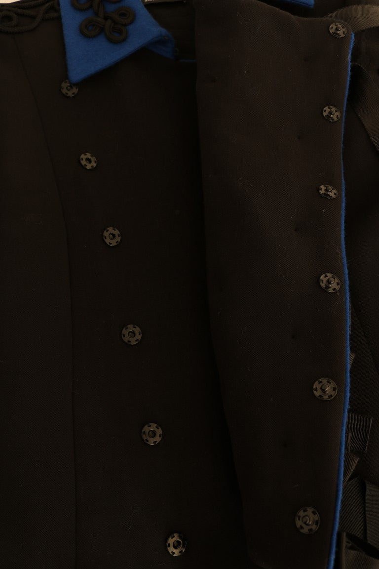 Dolce & Gabbana – Schwarze Trenchcoatjacke aus Wolle