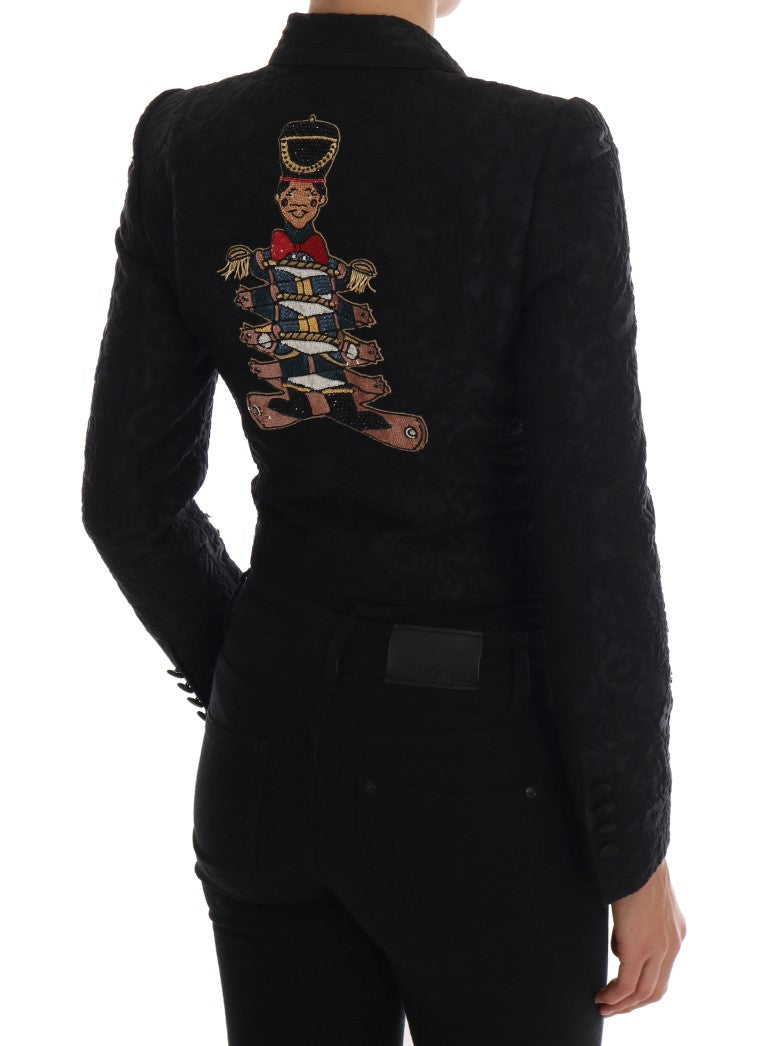 Dolce & Gabbana – Schwarze Blazerjacke aus Brokat