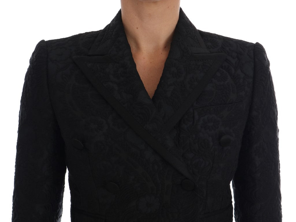 Dolce & Gabbana – Schwarze Blazerjacke aus Brokat
