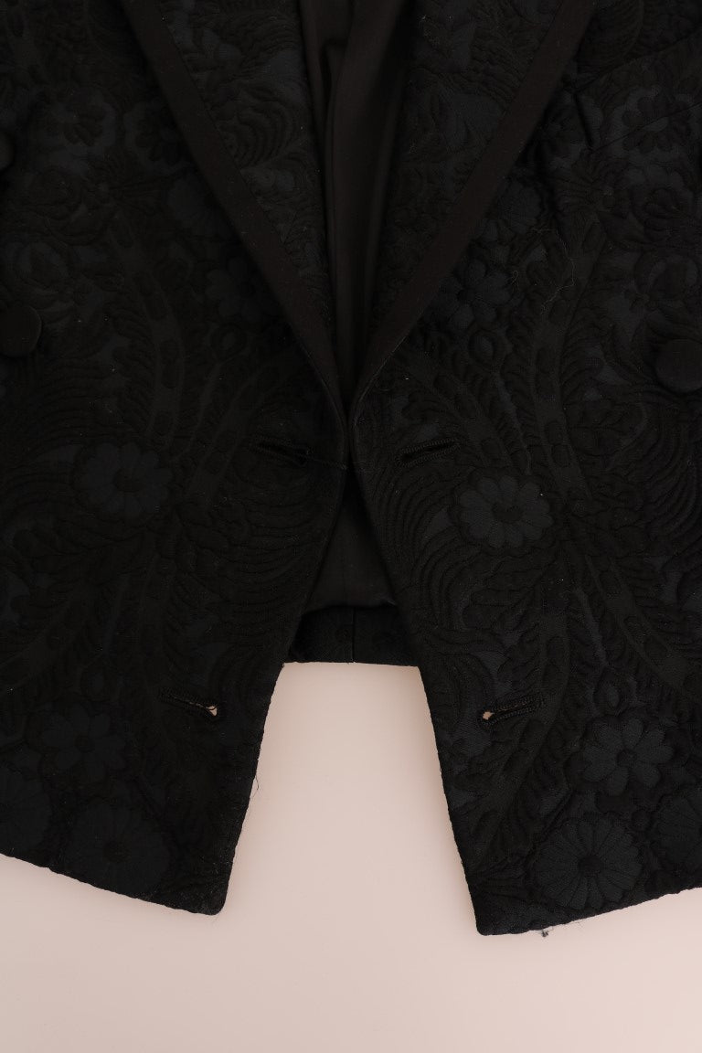 Dolce & Gabbana – Schwarze Blazerjacke aus Brokat