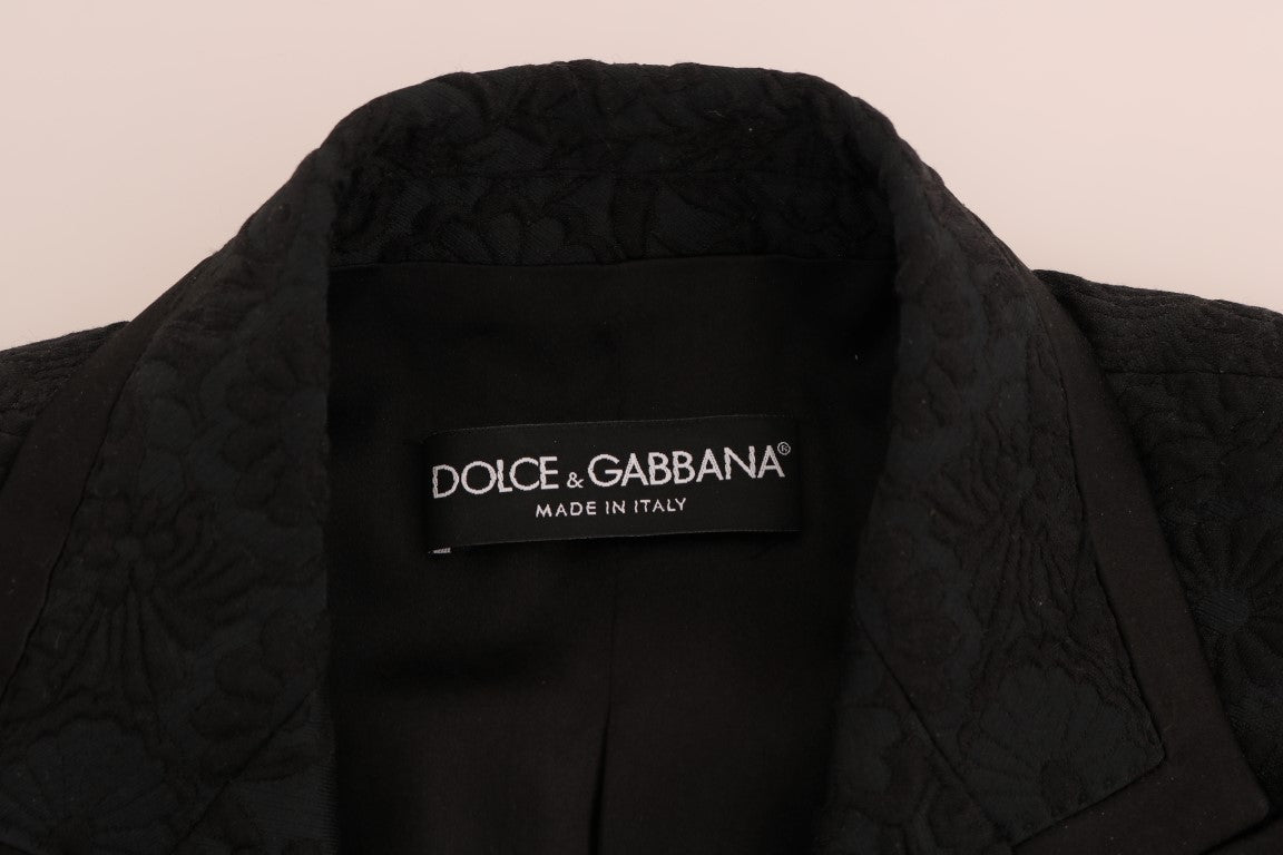 Dolce & Gabbana – Schwarze Blazerjacke aus Brokat