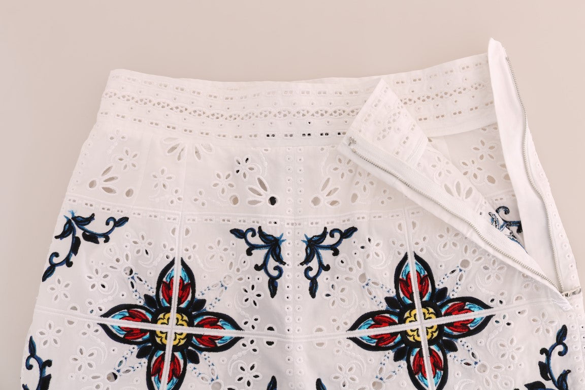 Dolce & Gabbana – mehrfarbige Caprihose mit Majolika-Ausschnitt