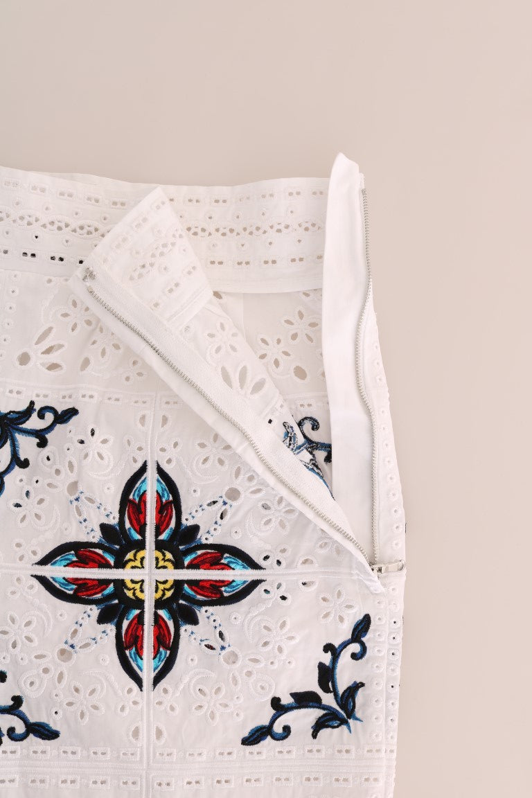 Dolce & Gabbana – mehrfarbige Caprihose mit Majolika-Ausschnitt
