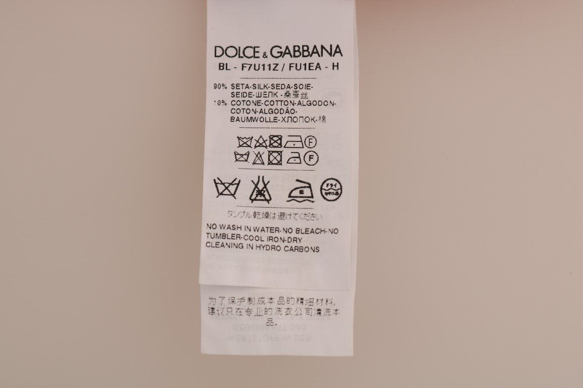 Dolce & Gabbana Rotes Seiden-Orange-Vase-Kristall-Top