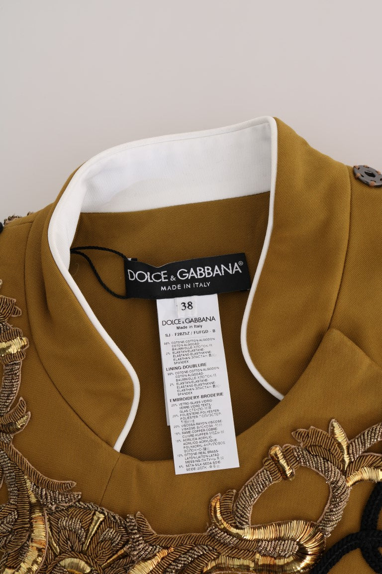 Dolce & Gabbana – Gelbe Weste mit Kristallkreuz