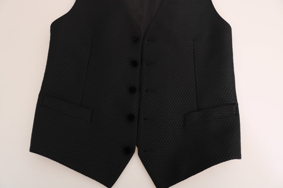 Dolce & Gabbana – Schwarze Strickjacke mit Tupfenmuster