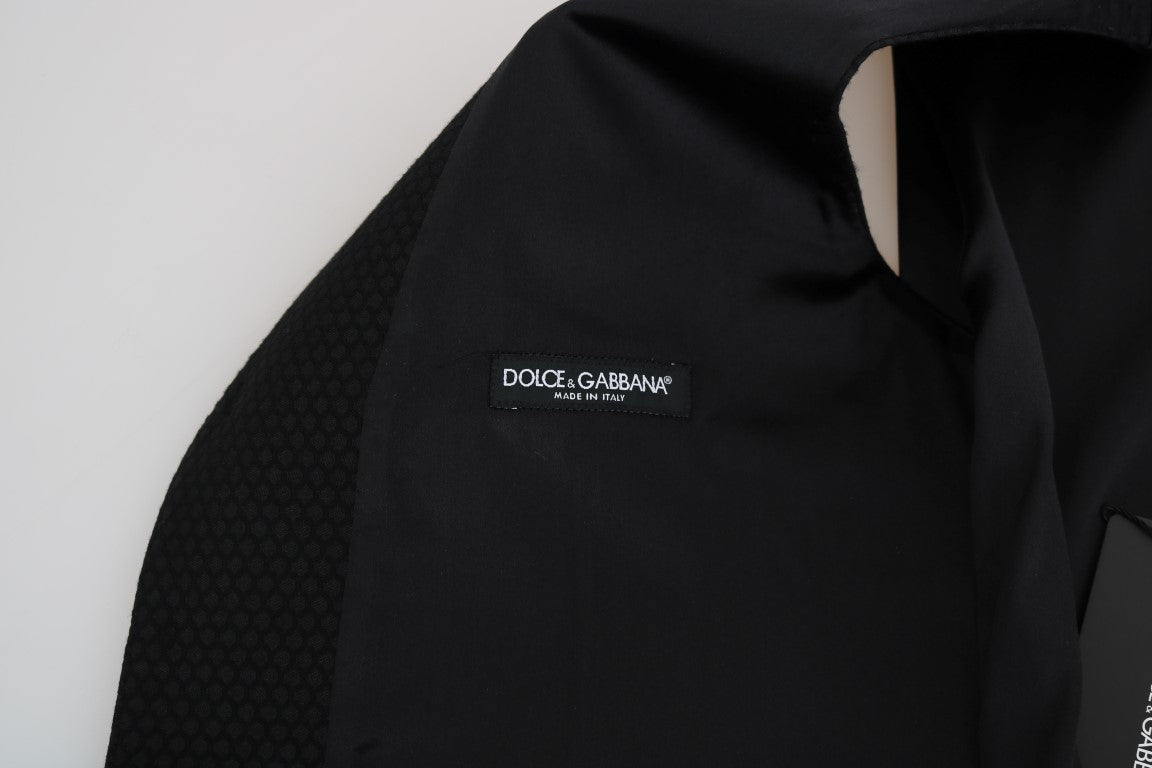 Dolce & Gabbana – Schwarze Strickjacke mit Tupfenmuster