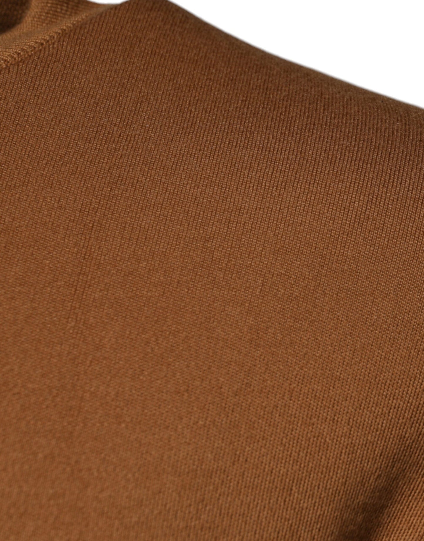 Dolce & Gabbana – Brauner Pullover mit Rundhalsausschnitt und Logo-Plakette