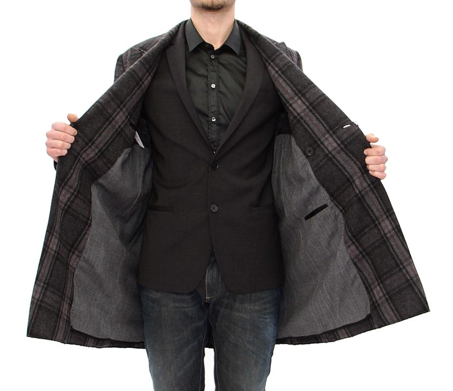 Dolce & Gabbana Graue zweireihige Manteljacke